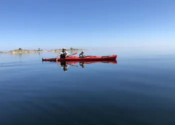 Kajakpaddling med kajak och uteliv